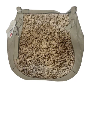 LUCKY BRAND GRYN Printed Leather Hobo Bag-- Fossilized-NWT