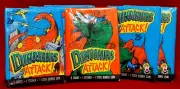 Lot Of Six 1988 Topps DINOSAURS ATTACK Wax Packs 5 Blue & 1 Red Unopened Packs