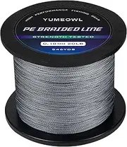 YUMEOWL Thinner Braided Fishing Line, Ultra-Strong Abrasion Resistant Zero Stretch Braided Line, 4&8 Strand
