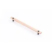 Lenah 288mm Cabinet Handle, Tasmanian Oak &amp; Matt Black Face Caps
