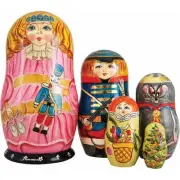 G.Debrekht Russia Nested Dolls Clara Nutcracker 5 Nest Doll 6.5 in.
