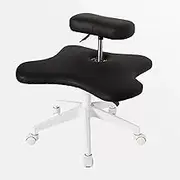 YUGXTH Ergonomic Kneeling Chair, Height Adjustable Office Stool with Wheels, Cross Legged Chairs with Memory Foam Cushion, Posture Chair to Relieve Back Pain, Meditation Chair for Home&Office (Color
