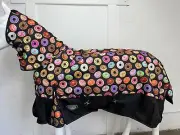 AXIOM 1800D BALLISTIC DONUTS / BLACK 220g PADDOCK WINTER HORSE COMBO RUG - 6' 0