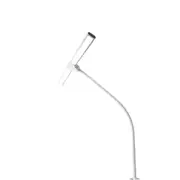 LED Clip Desk Lamp with Double Tube Gooseneck and Stepless Dimming-White