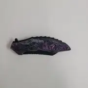 WF-1315 - 7 ⅜”Purple Dragon 3D Handle Cleaver Blade Assist-Open Folding Knife
