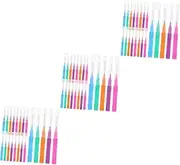 Mobestech 3sets Interdental Brush Set for Portable Cleaning Tools Gentle Bristles Toothpick Brush Cleaning Accessories 50pcs*3
