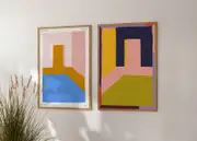 [Namly Design] Poster - Retro Artwork Set of 2