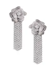 Self-Portrait Crystal Flower Droplet Earrings