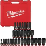 Milwaukee SHOCKWAVE Impact Duty 1/2in.-Drive SAE and Metric Deep 6-Point Socket