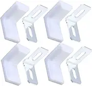 Levemolo 28pcs Plastic 90 Degree Angle Iron Hardware Accessories Desk Corner Brackets for Home Furniture Reinforcement