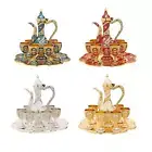 Vintage Turkish Coffee Pot Set Model Medium Tea Sets Craft with 6 Cups Crafts