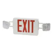 NSi EEL2RW-LED COMBO LED EXIT-EMERGENCY TWO FACE RED LETTER WHITE HOUSING - 1EA