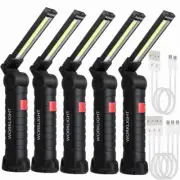 Rechargeable LED COB Slim Work Light Mechanic Flashlight Lamp Bar Camping Torch
