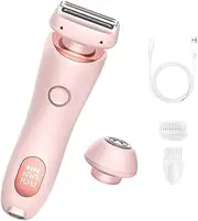 Proustore Shaver, Glide Pro 3.0 Razor for Women, Two in One Wet & Dry Electric Razor with Removable Head (Pink)