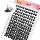 Individual Lashes Clusters Eyelash Extension Curl DIY Lashes Extensions (3D Blac