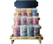 Old Fashioned Gilliam Stick Candy Burnt Wood Display Candy Sticks Included