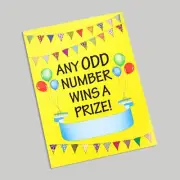 Any Odd Number Wins A Prize Poster