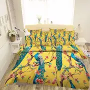 3D Blue Peacock 745 Bed Pillowcases Quilt Duvet Cover Set Single Queen AU Lemon