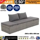 Outdoor Rattan Sunbed Garden Lounge Water Resistant Adjustable Sun Bed