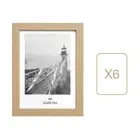 6x Wooden Timber Colour MDF A4 Photo Frame Certificate Picture Glass Frame Bulk
