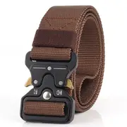 3.8cm Men Tactical Belt Army Fans Outdoor Training Belt - Coffee