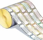 500 Embossed Address Labels de Luxe XL with 7 Lines of Desired Text on a Roll from the Postal Company Jung