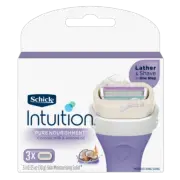 Schick Intuition Pure Nourishment Refill Pack 3 Cartridges Lather & Shave