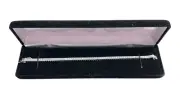 Stunning Designer Signed JSWJ Sterling Silver Emerald Cut Tennis Bracelet - New