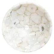 Sink White Agate Handmade Sink Wash Basin Plumbing Wash Basin Marble Sink Décor