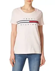Tommy Hilfiger Women's Adaptive T Shirt Magnetic Closure Tee Soft Pink Large