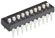 TE Connectivity DIP SWITCHES 15Pcs 24V DC 100mA 10-Way SPST Extended Slide