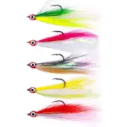 5PCS Pack Bucktail Jigs 1/20oz Jig Head Saltwater Lures Trout Bait Fishing Hooks