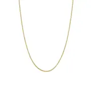 9kt Yellow Gold Diamond Cut Wheat Necklace 45mm