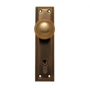 Superior Brass Entrance Knob Set for 85mm Euro Locks 200x50mm Antique Copper