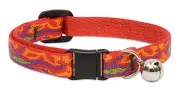 LupinePet Originals 1/2" Go Go Gecko Cat Safety Collar with Bell , 8-12"