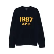 [A.p.c.] A. p.c. Crew-neck Long-sleeve Sweater M BLUE