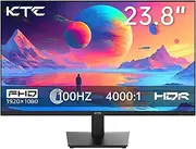 KTC 24 inch 100Hz FHD Computer Monitor, 1920x1080P, FreeSync Gaming Monitor with HDR10,VESA Mountable, Adjustable Tilt, ZeroFrame Design, HDMI,VGA,Earphone Ports, PC Monitor for Office