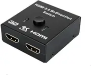 3D 4K 60Hz HDMI Switch 2 Ports 2 in 1 Out Video Splitter 1080p for Laptop PC Xbox PS3/4/5 TV Box to Monitor TV Projector Adapter