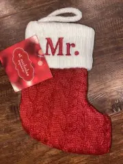 ST. Nicholas Square Christmas Monogram Mr. Stocking 8” Mini NEW