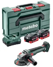 Metabo WB18LTBL11125QMB55K - 18V Brushless Braking 125mm (5") Angle Grinder Kit (2 x 5.5Ah)