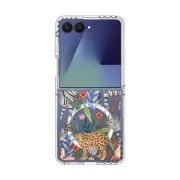 Galaxy Z Flip7 Clear Magnetic Case Moody Jungle