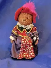 Vintage 1990s Masquerade Russ Teddy Bear Posable 5"