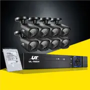 UL-Tech CCTV Security System 8CH DVR 8 Cameras 1TB Hard Drive