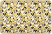 Graffiti Art Hearts Yellow Training Pads for Kids Waterproof Potty Learning Mats Skin-Friendly Travel for Children Adult Pets, 132cm L x 86cm W