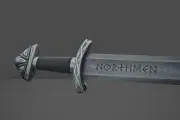 Northmen viking sword with scabbard king ragnar medieval sword