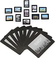 Magnetic Photo Picture Frames and Refrigerator Magnets Pocket Frame for Refrigerator White Black Holds 4x6 3.5x5 2.5x3.5 Inches Photos 15 Pack (Black)