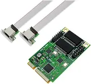 Xunweiad Mini PCI-E to 2port Network Card 1000Mbps Gigabit Ethernet 10/100/1000M RJ45 LAN Network Adapter for Computer PC