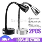 2x Touch Switch USB LED Spot Reading Light Camper Caravan Boat Interior Lamp 12V