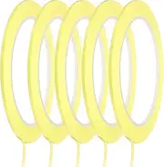 uxcell Whiteboard Tape 2mm Self Adhesive Graphic Chart Line Tape 66 Meters Grid Marking Stickers for Pinstripe Dry Erase Board Scrapbooking DIY Art Crafts, Light Yellow, Pack of 5