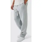 Mens Grey Marl Baggy Drop Crotch Jogger